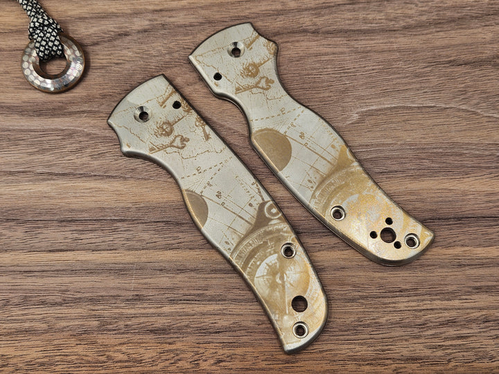 CLR Spyderco Shaman<br>Titanium Standard Pirate Light Bronze Anodized