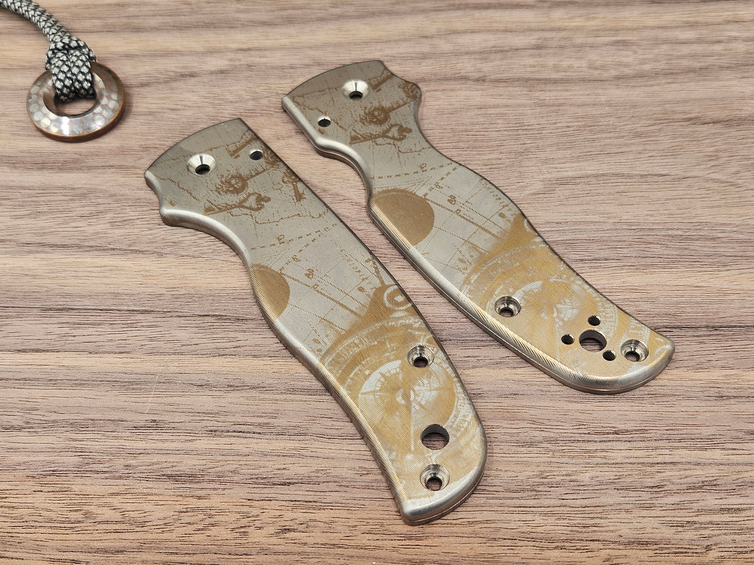 CLR Spyderco Shaman<br>Titanium Standard Pirate Light Bronze Anodized