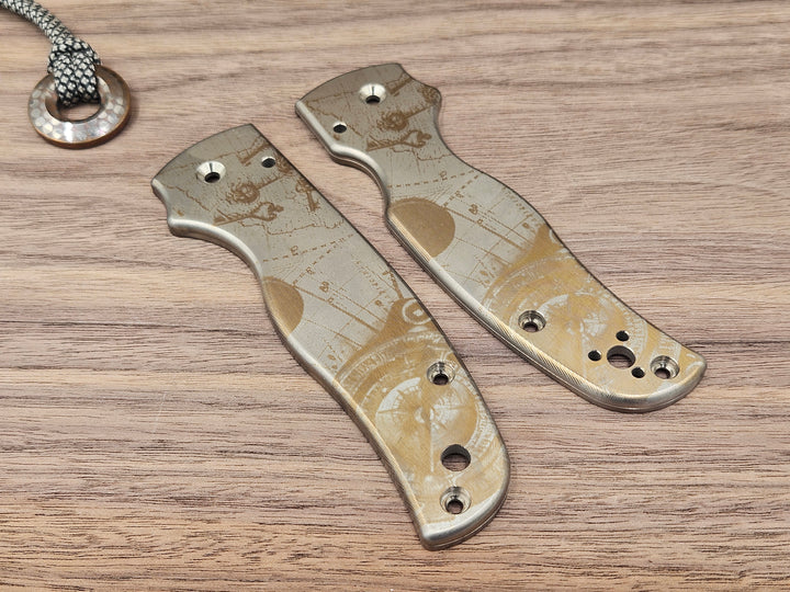 CLR Spyderco Shaman<br>Titanium Standard Pirate Light Bronze Anodized