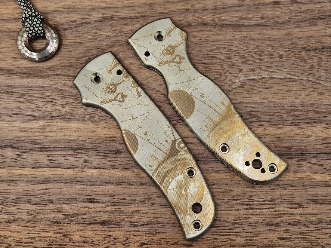 CLR Spyderco Shaman<br>Titanium Standard Pirate Light Bronze Anodized