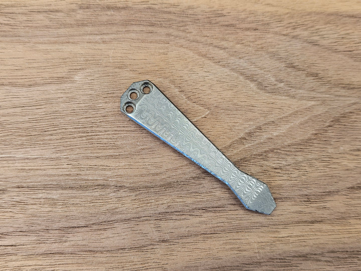CLR Clip Benchmade Models<br>Titanium Standard - Diamond Tip<br>Ripple Black