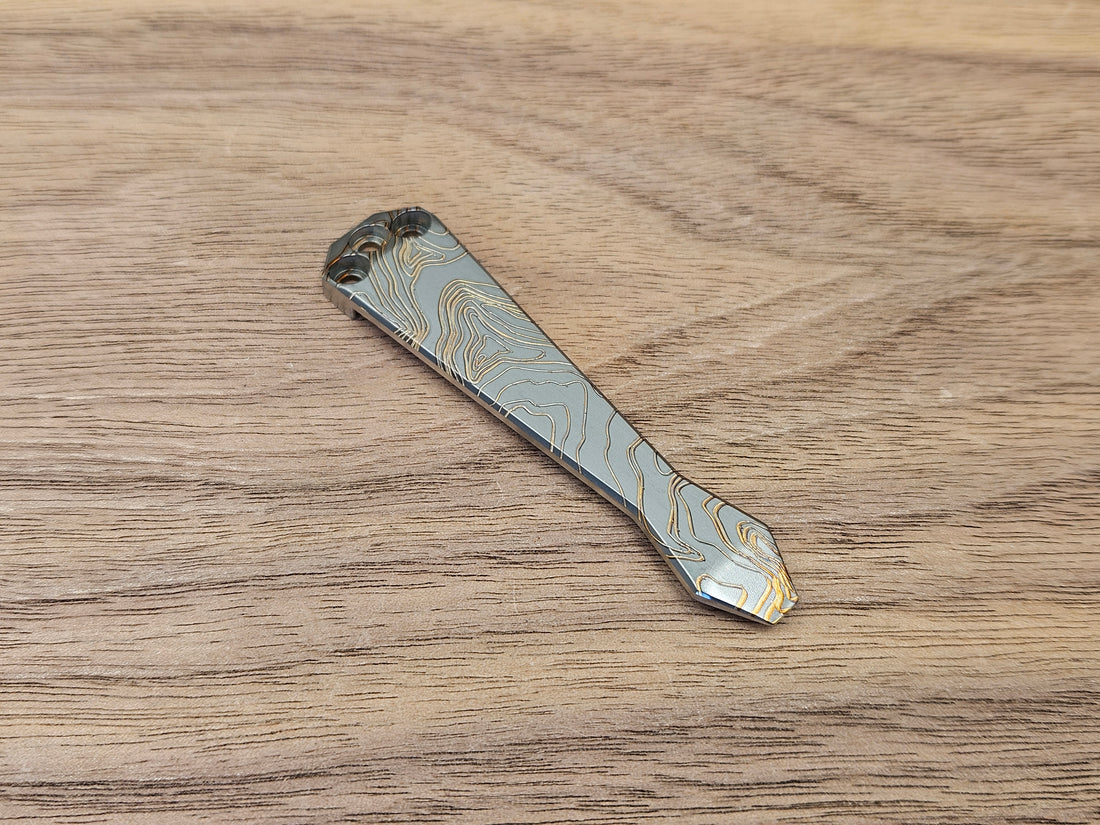 CLR Clip Benchmade Models<br>Titanium Standard - Diamond Tip<br>Topo Black