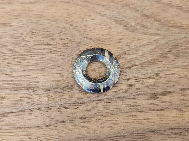 CLR Lanyard Bead 1 inch<br>Titanium Mystery Heat ano