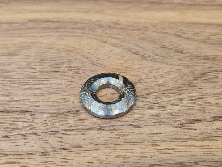 CLR Lanyard Bead 1 inch<br>Titanium Mystery Heat ano