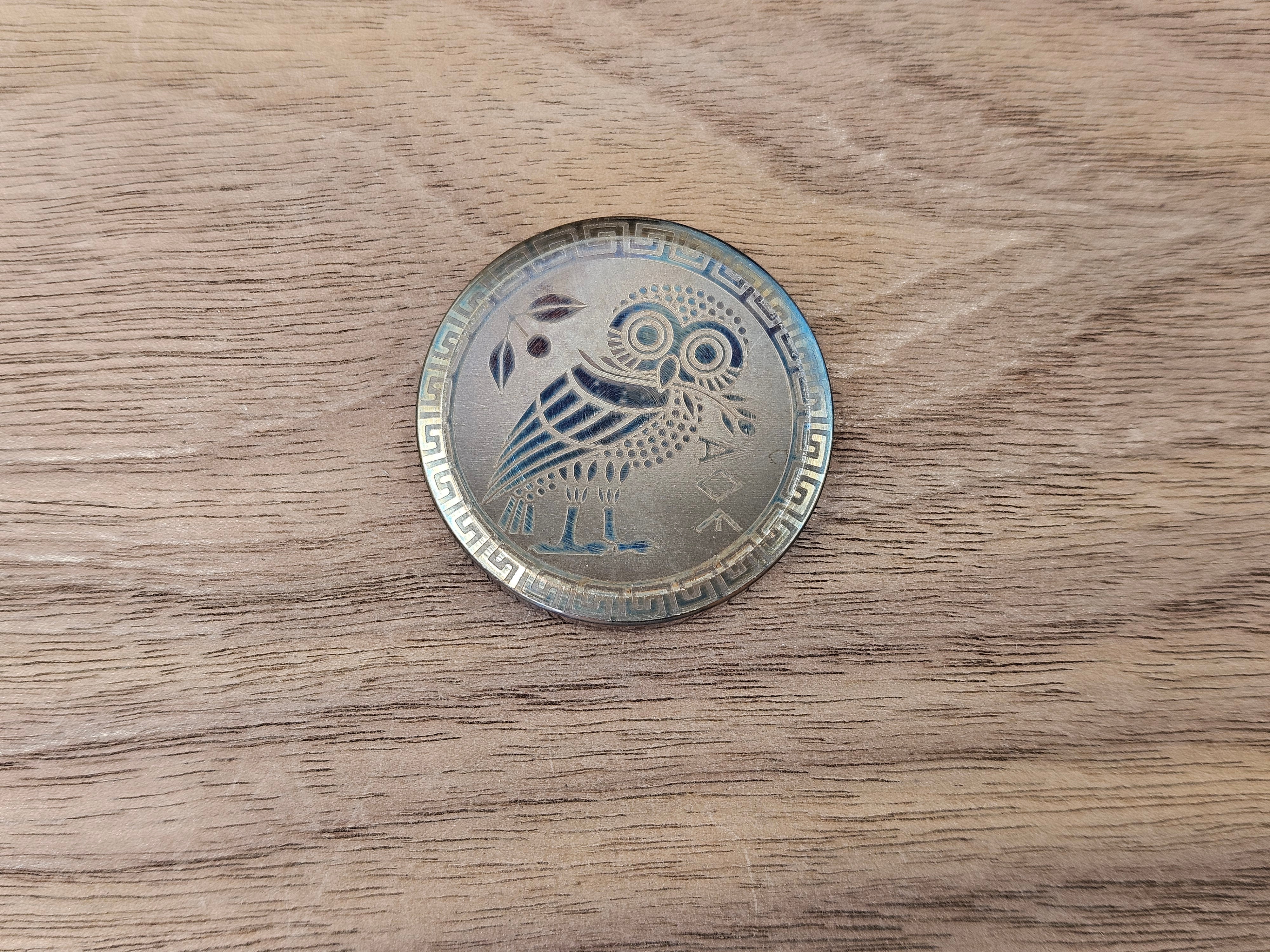CLR Everyday Coin 123<br>Stainless Steel<br>Owl Flamed