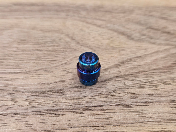CLR Titanium Lanyard Hole Plug<br>Spyderco Manix 2 Jedi Flamed