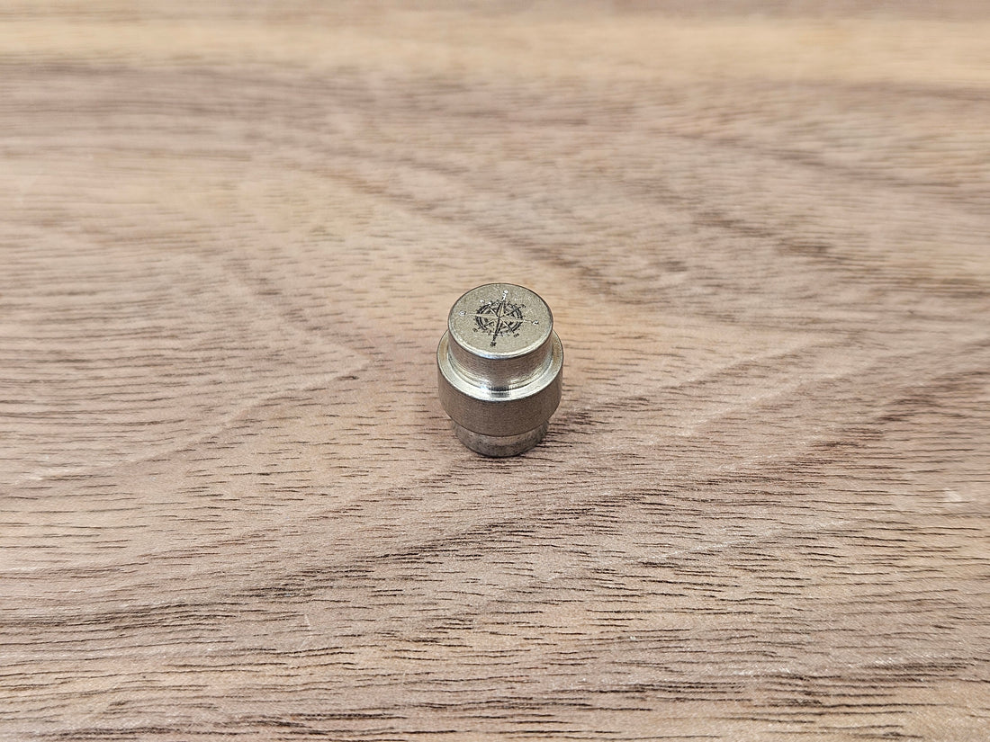 CLR Titanium Lanyard Hole Plug<br>Spyderco PM2 & PM3 Compass