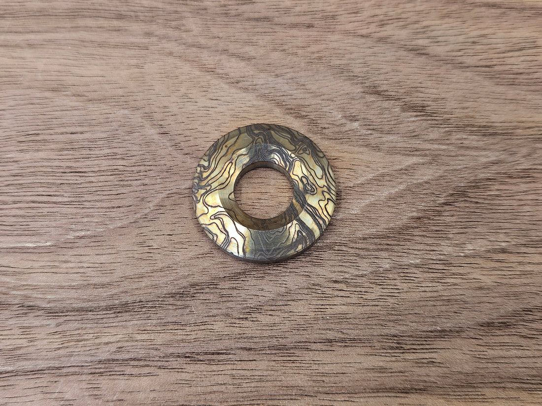 CLR Lanyard Bead 1 inch<br>Brass Topo