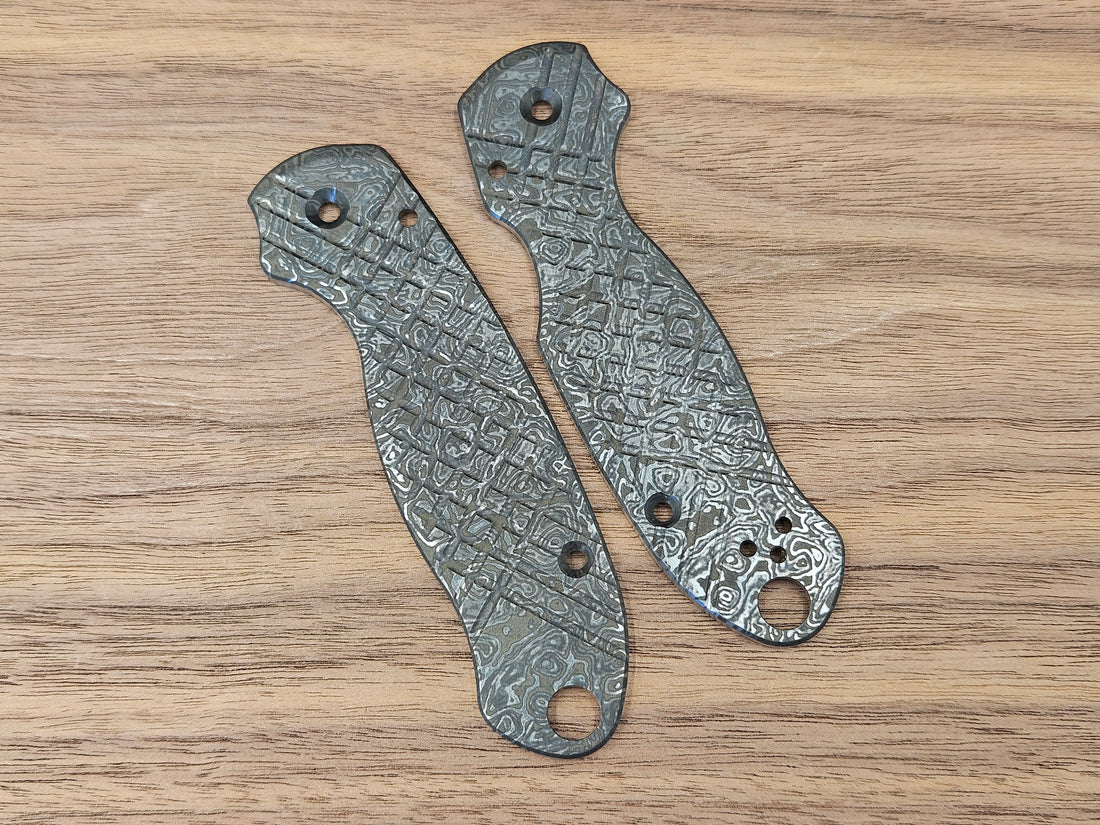CLR Spyderco Paramilitary 3<br>Titanium Frag Alien Black
