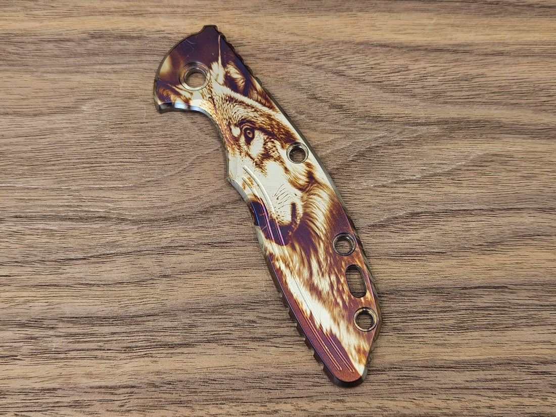 CLR<br>Hinderer XM 18 3.5 Titanium Standard Wolf Heat ano