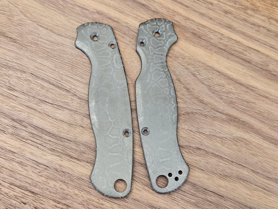 CLR Spyderco Paramilitary 2<br>Zirconium Standard Reptilian