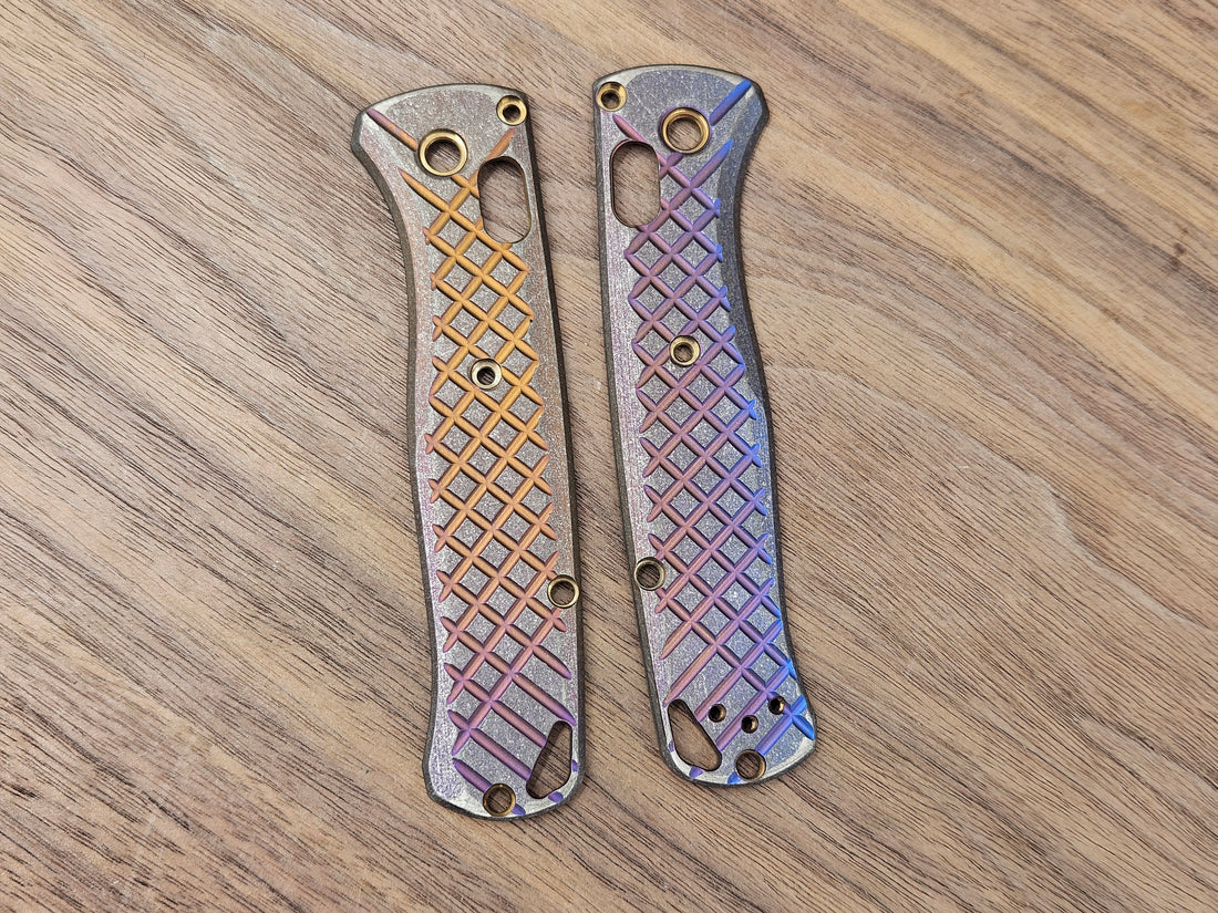 CLR Benchmade Bugout 535 Titanium Frag<br>Rainbow Stone Washed