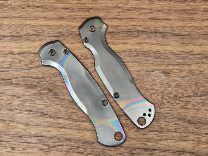 CLR Spyderco Paramilitary 2<br>Zirconium Standard<br>Oil Slick Polished