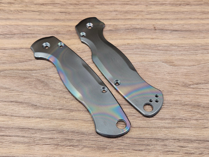 CLR Spyderco Paramilitary 2<br>Zirconium Standard<br>Oil Slick Polished