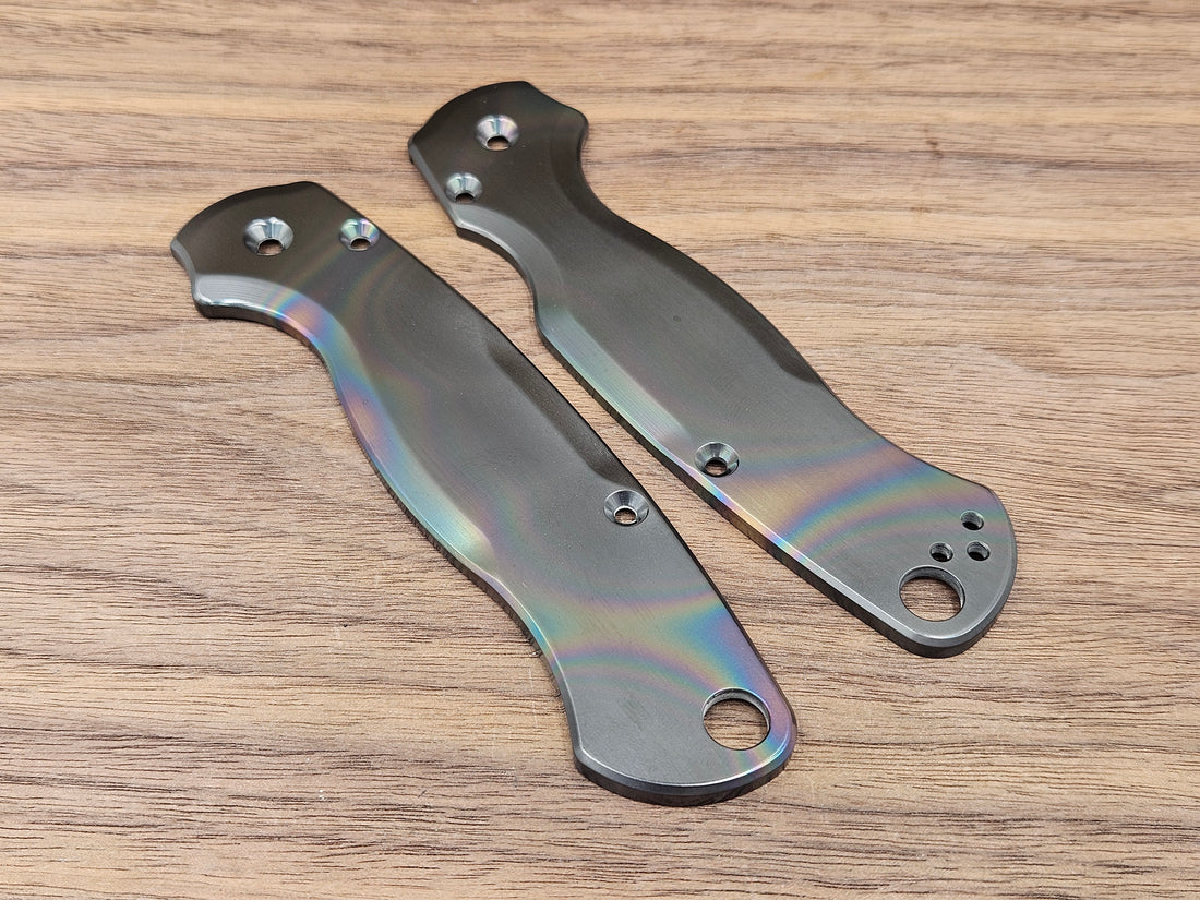 CLR Spyderco Paramilitary 2<br>Zirconium Standard<br>Oil Slick Polished