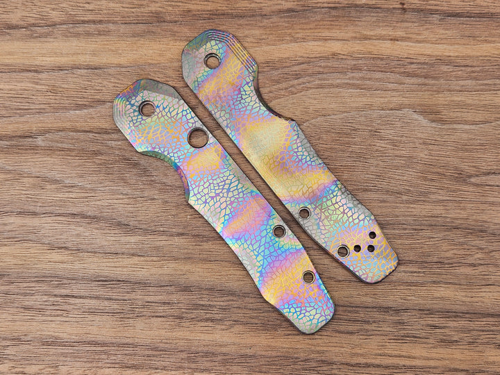 CLR Spyderco Smock<br>Titanium Standard Nebula Oil Slick