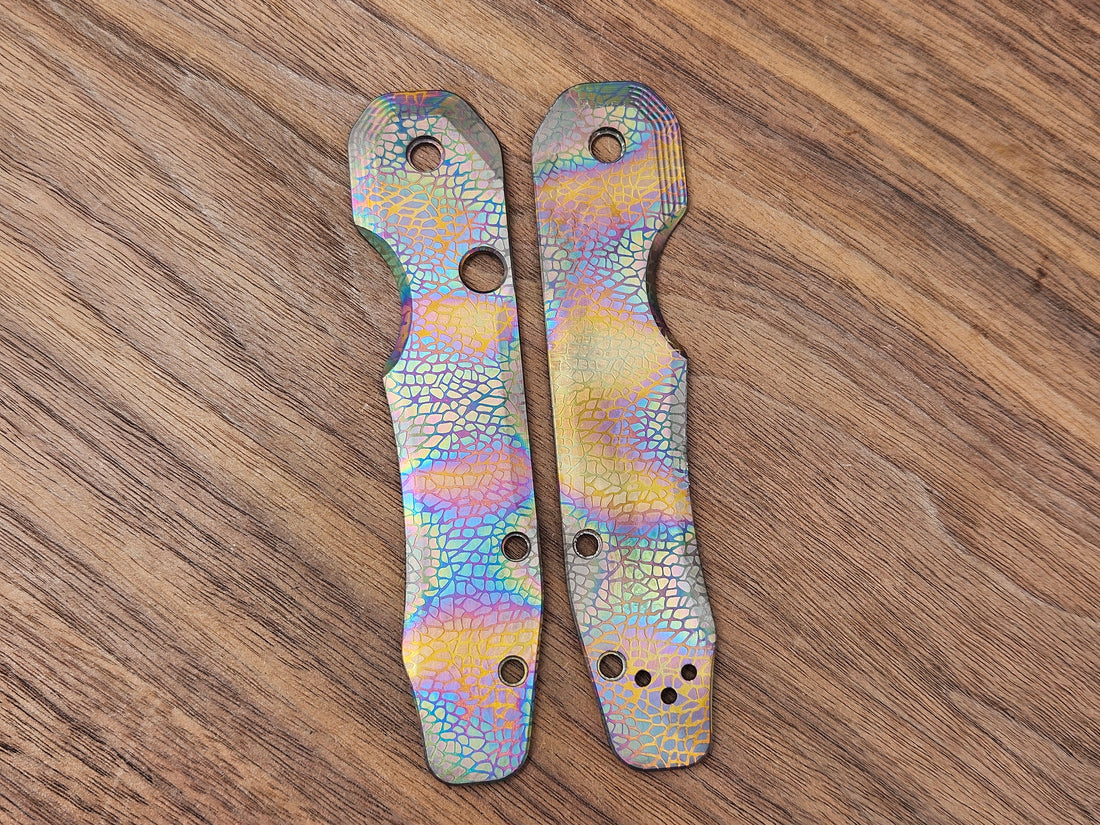 CLR Spyderco Smock<br>Titanium Standard Nebula Oil Slick
