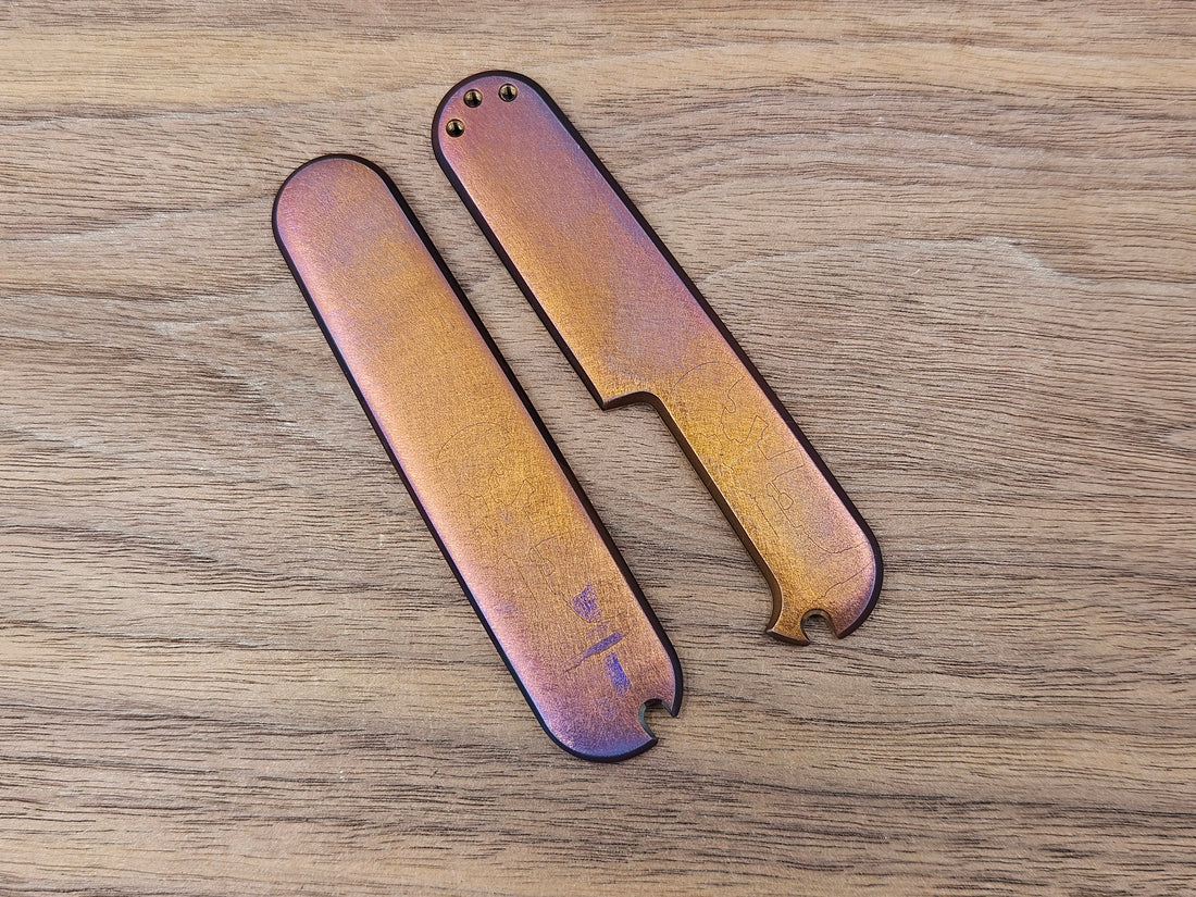 CLR Swiss Army 91mm<br>Titanium Standard Memorial Day Orange Purple Flamed