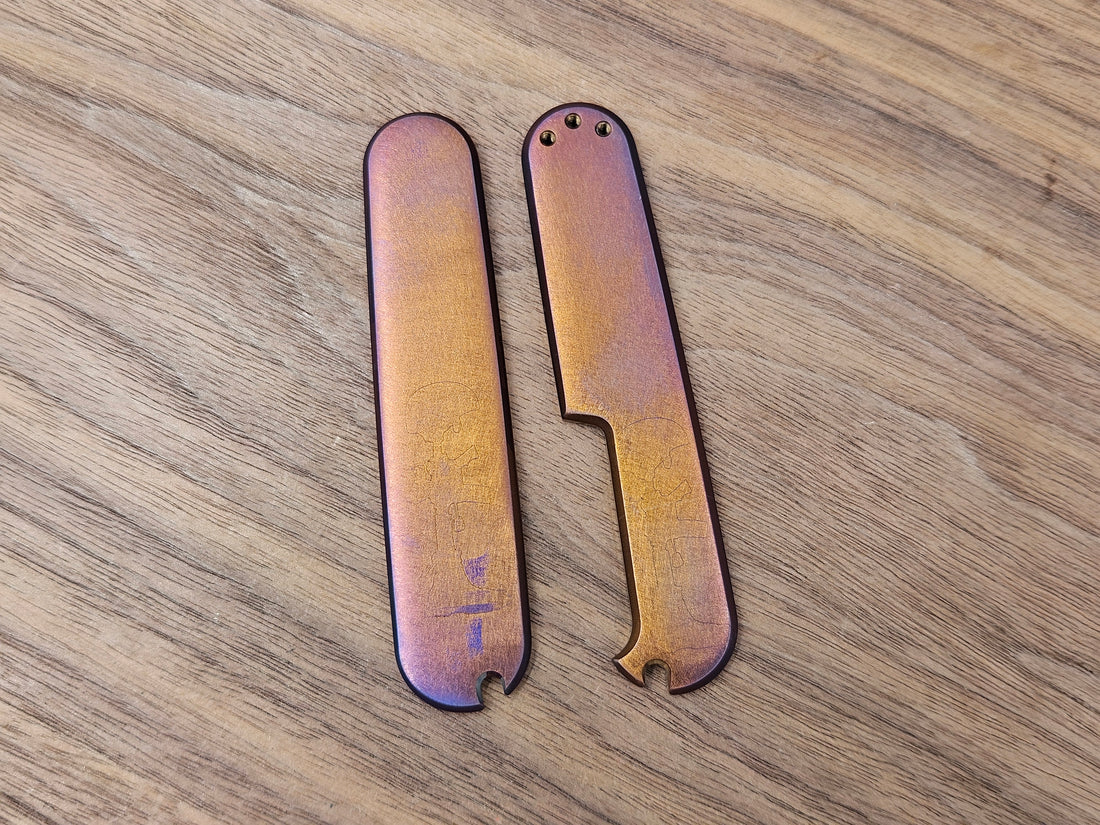 CLR Swiss Army 91mm<br>Titanium Standard Memorial Day Orange Purple Flamed