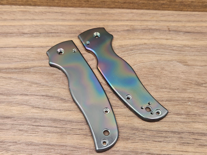CLR Spyderco Shaman<br>Zirconium Standard Polished Oil Slick Black
