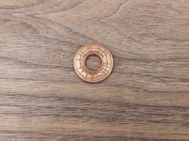 CLR Lanyard Bead 1 inch<br>Copper Web engraving  Stone Washed