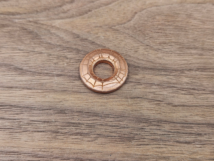 CLR Lanyard Bead 1 inch<br>Copper Web engraving  Stone Washed