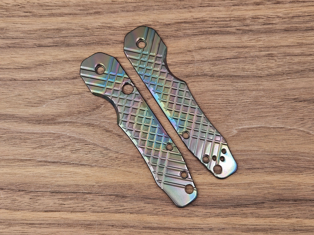 CLR Spyderco Smock<br>Zirconium Frag<br>Oil Slick Polished