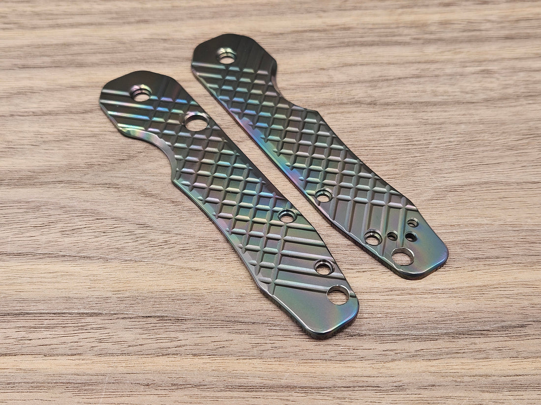 CLR Spyderco Smock<br>Zirconium Frag<br>Oil Slick Polished