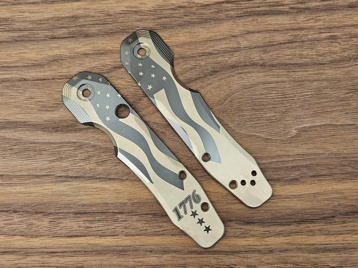 CLR Spyderco Smock 2.0<br>Titanium Standard J4th 1776 engraving