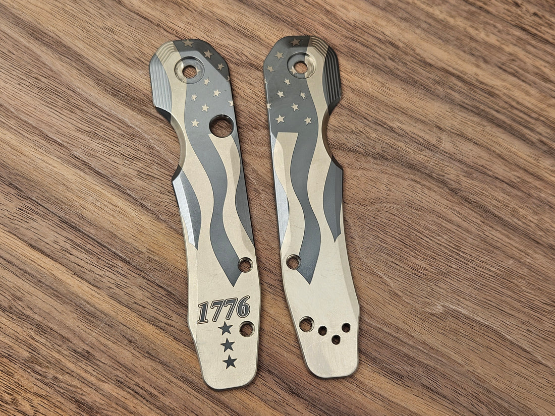 CLR Spyderco Smock 2.0<br>Titanium Standard J4th 1776 engraving