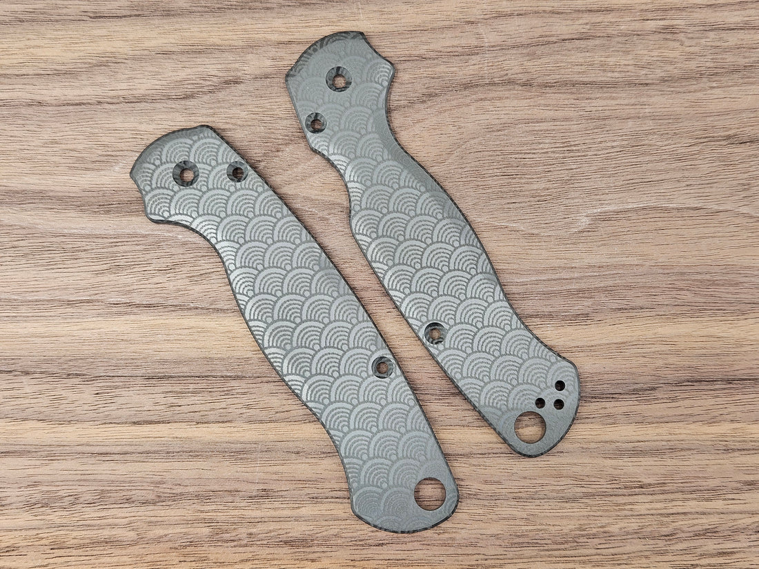 CLR Spyderco Paramilitary 2<br>Zirconium Standard Seigaiha