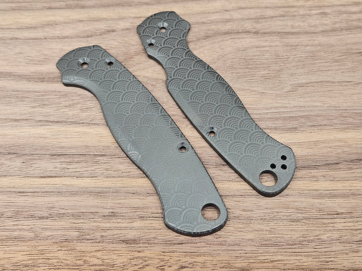 CLR Spyderco Paramilitary 2<br>Zirconium Standard Seigaiha