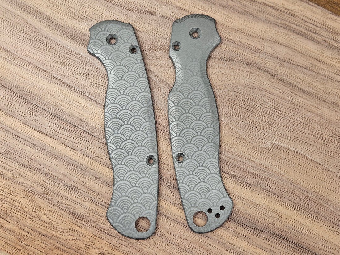 CLR Spyderco Paramilitary 2<br>Zirconium Standard Seigaiha