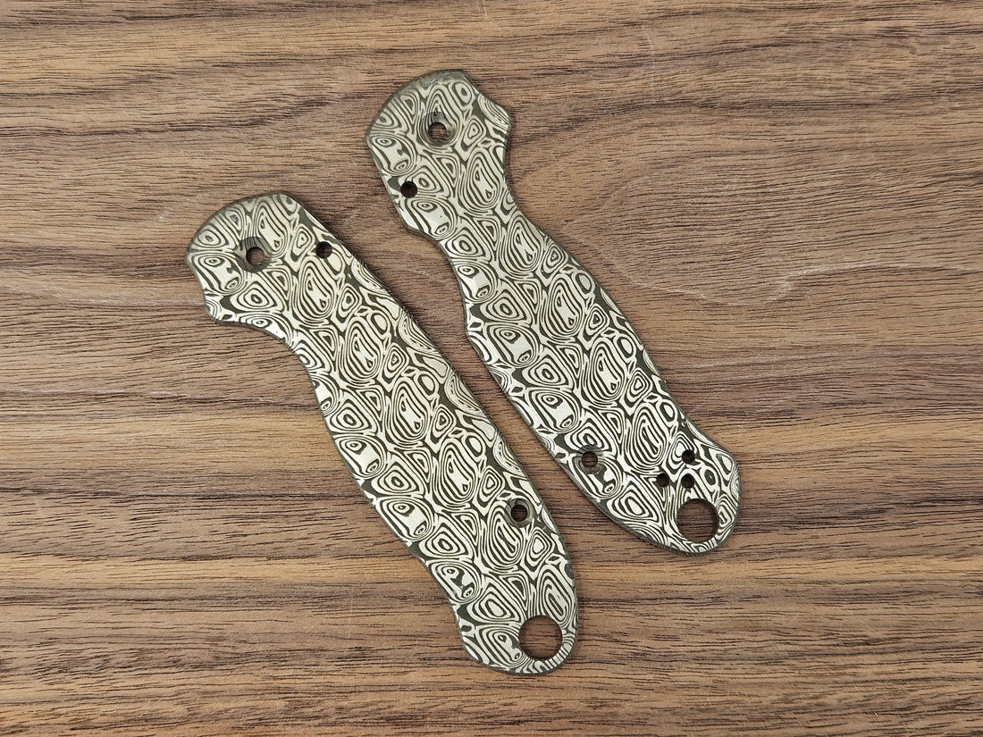 CLR Spyderco Paramilitary 3<br>Titanium Standard Dama Aegr
