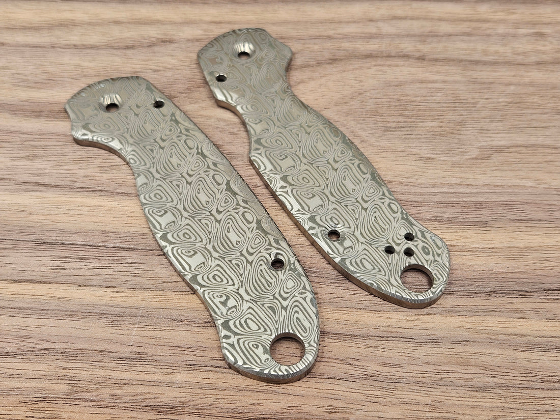 CLR Spyderco Paramilitary 3<br>Titanium Standard Dama Aegr