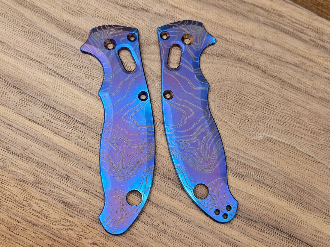 CLR Spyderco Manix 2<br>Titanium Standard<br>Topo Flamed