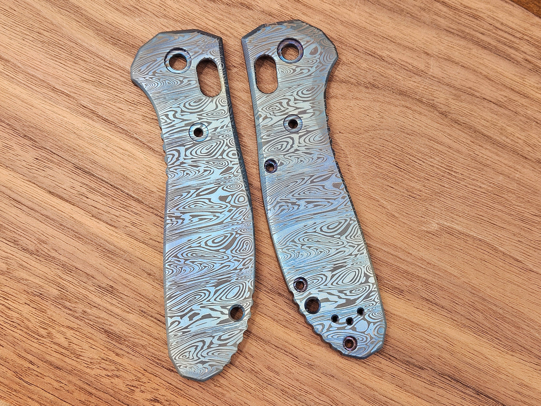 CLR Benchmade Griptilian 550<br>Titanium Standard<br>Dama Fish Flamed