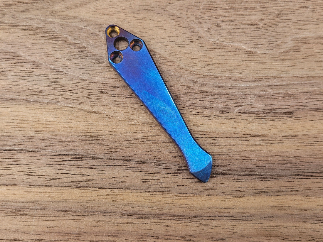 CLR Clip Spyderco Shaman<br>Titanium Standard - Spidy Tip Flamed
