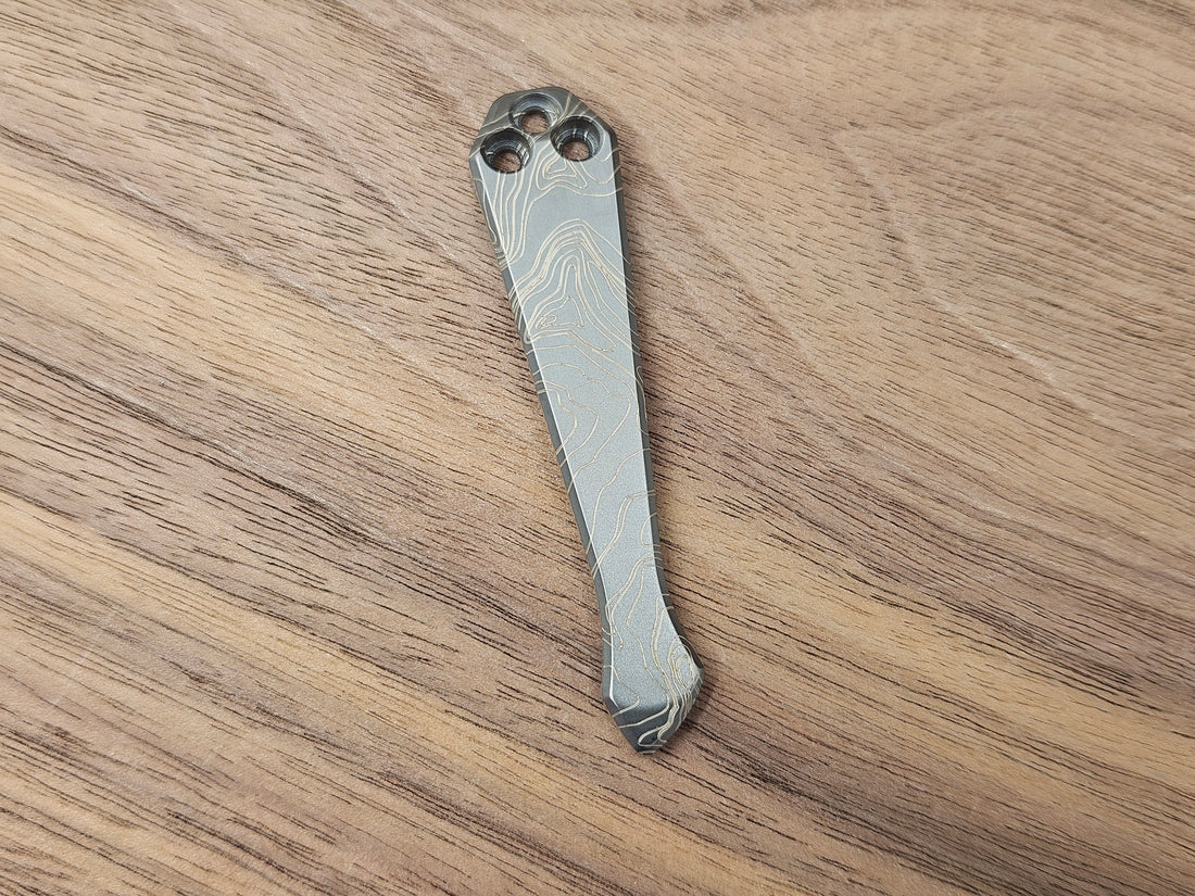 CLR Clip Spyderco Models<br>Titanium Standard - Spidy Tip Topo Black
