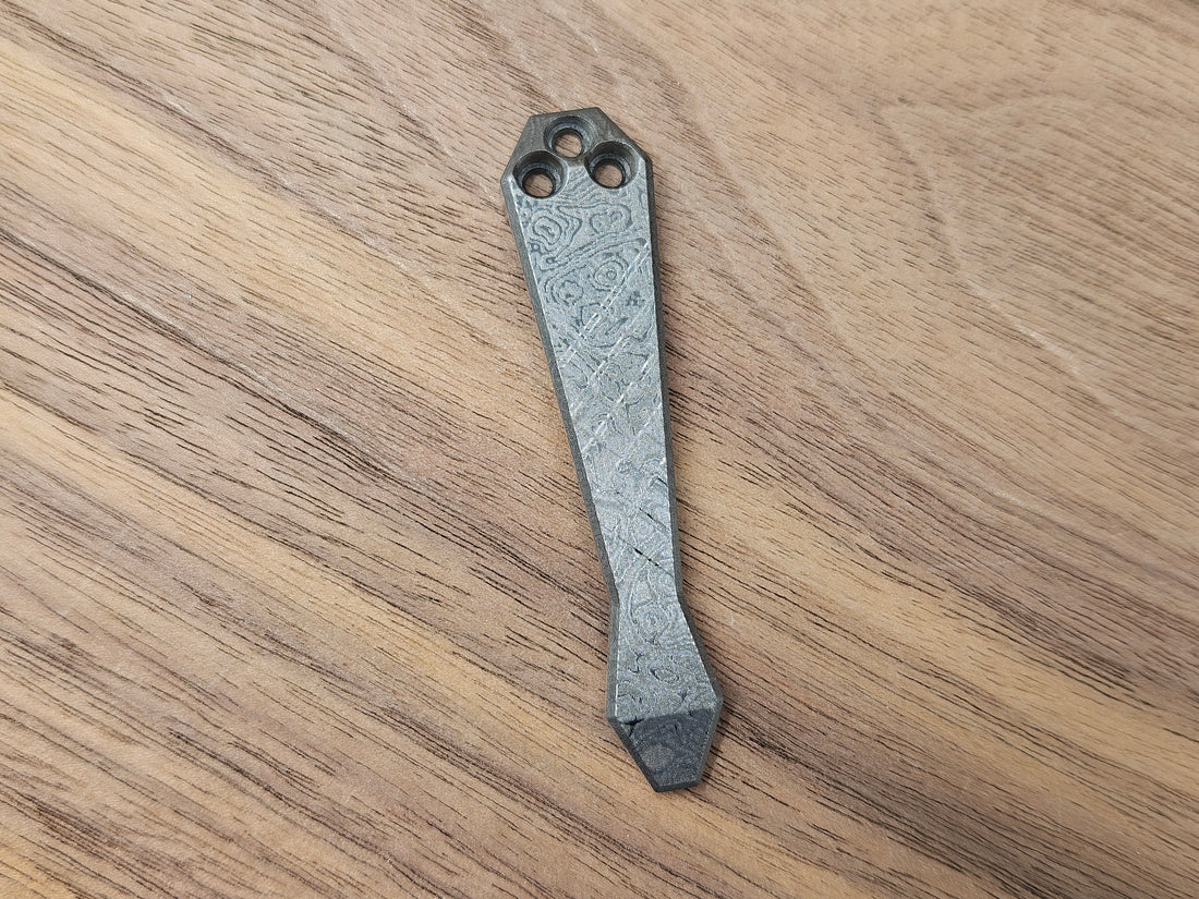 CLR Clip Spyderco Models<br>Titanium Frag - Diamond Tip Alien Black