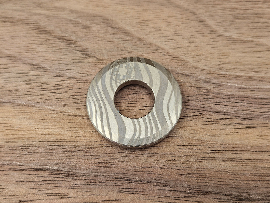 CLR Lanyard Bead 1 inch<br>Titanium Beskar Mandalorian