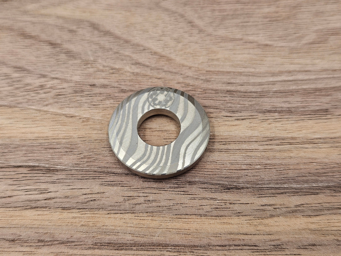 CLR Lanyard Bead 1 inch<br>Titanium Beskar Mandalorian