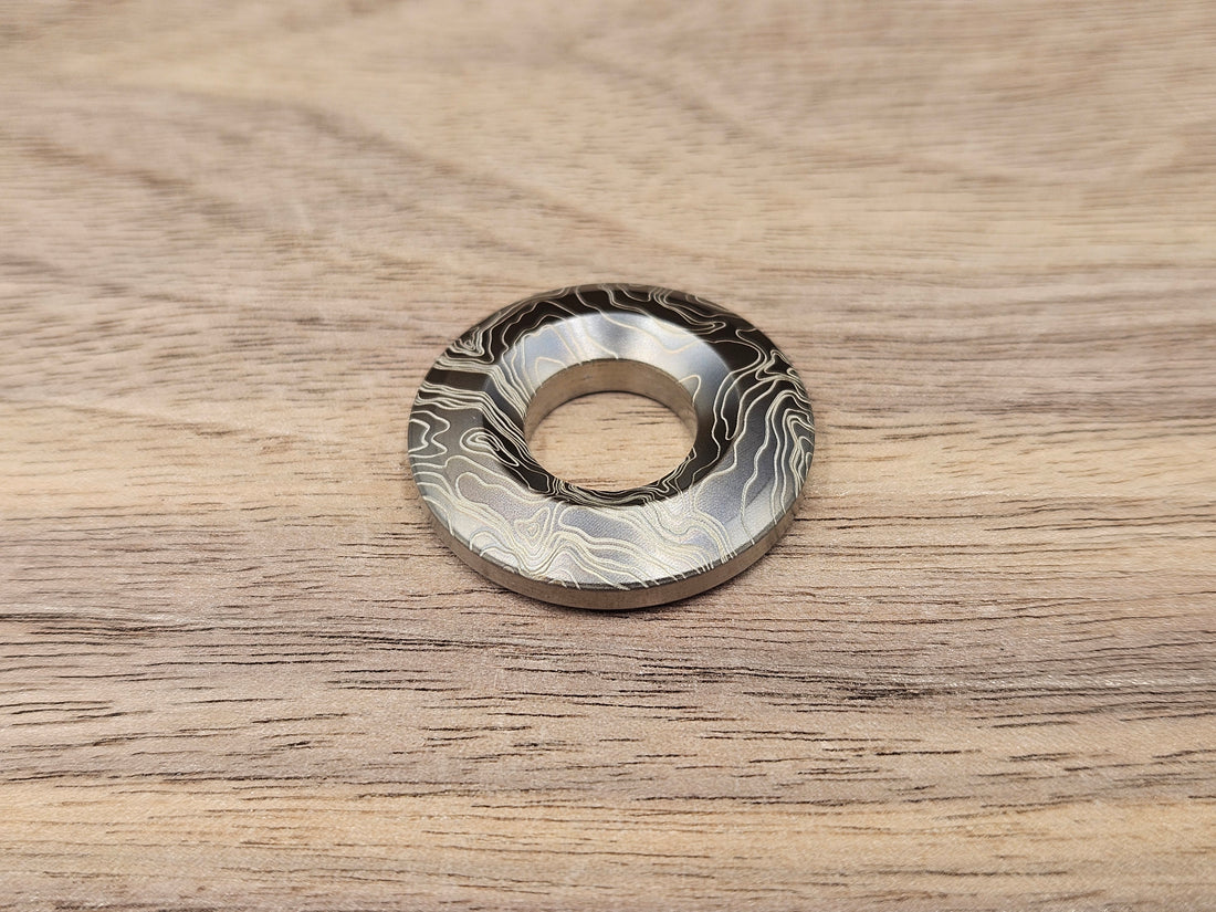 CLR Lanyard Bead 1 inch<br>Titanium Topo Black