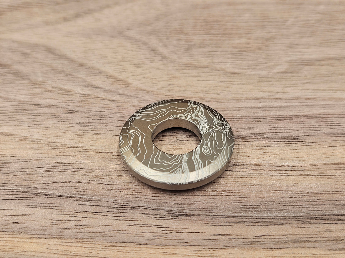 CLR Lanyard Bead 1 inch<br>Titanium Topo Black