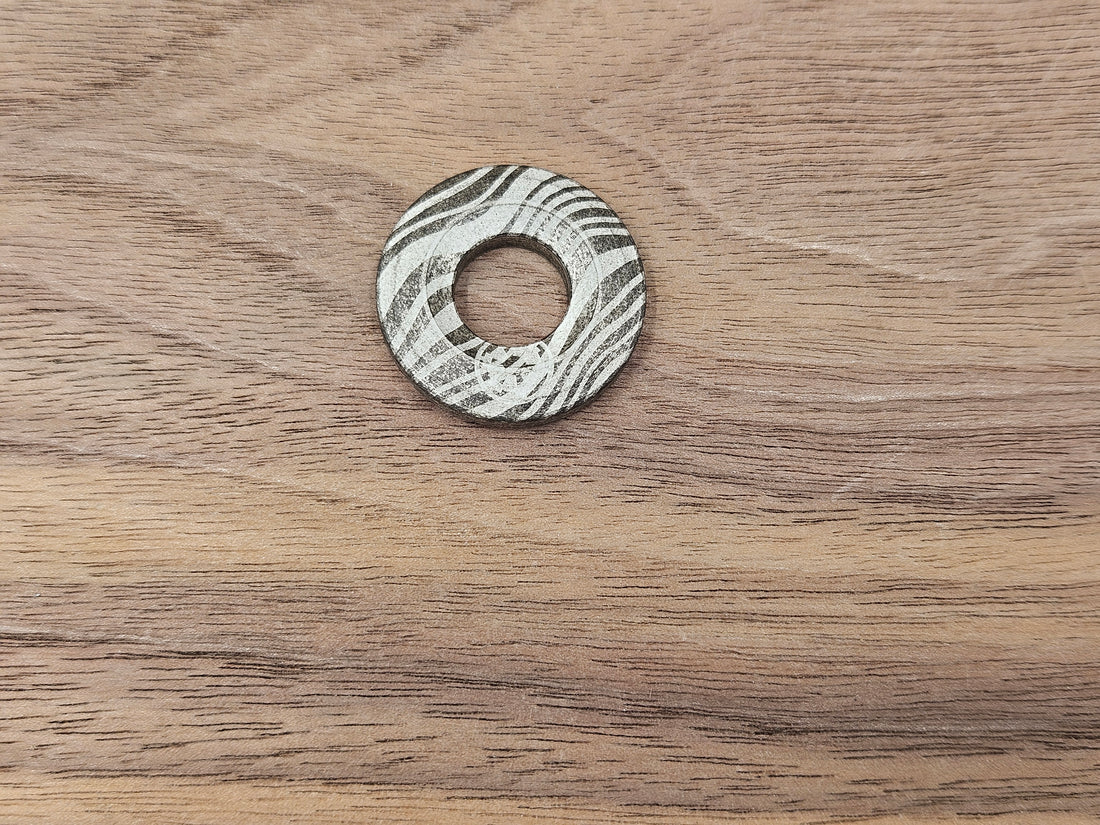 CLR Lanyard Bead 1 inch<br>Aluminum Beskar Mandalorian Battleworn