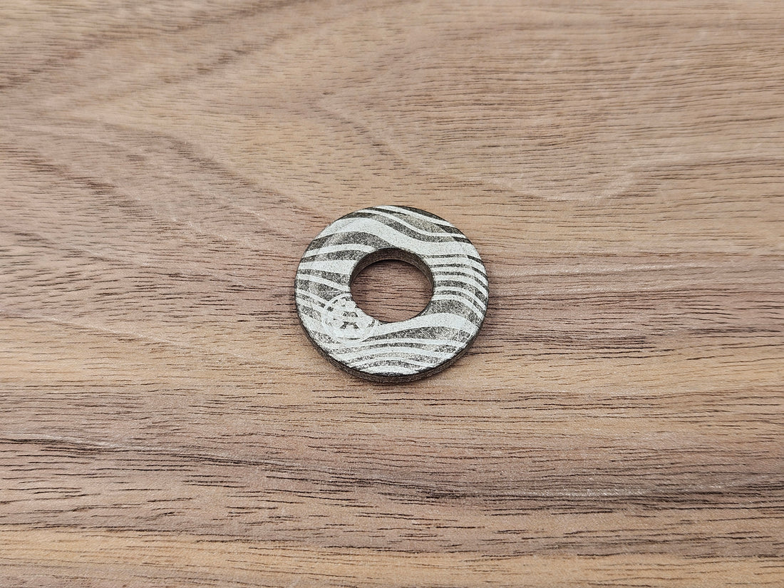 CLR Lanyard Bead 1 inch<br>Aluminum Beskar Mandalorian Battleworn