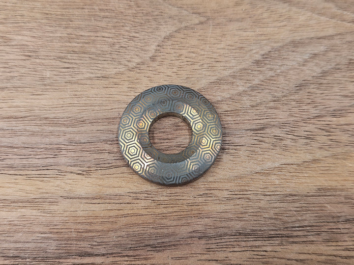 CLR Lanyard Bead 1 inch<br>Titanium Honeycomb Gold