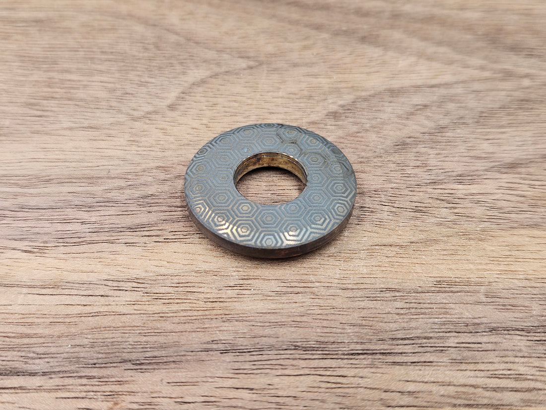CLR Lanyard Bead 1 inch<br>Titanium Honeycomb Gold