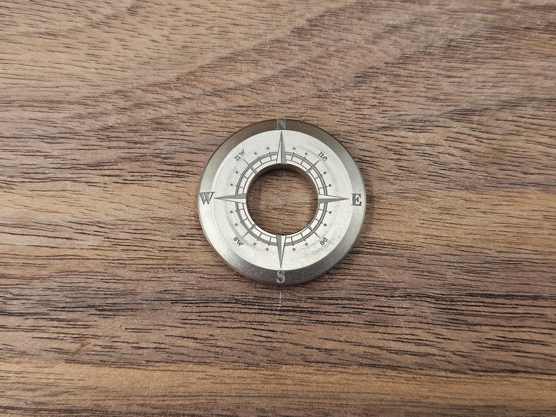 CLR Lanyard Bead 1 inch<br>Titanium Compass