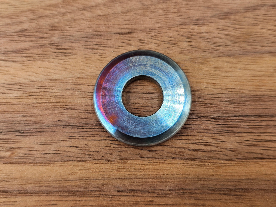 CLR Lanyard Bead 1 inch<br>Titanium Light Blue Flamed